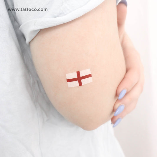 Small England Flag Temporary Tattoo - Set of 3