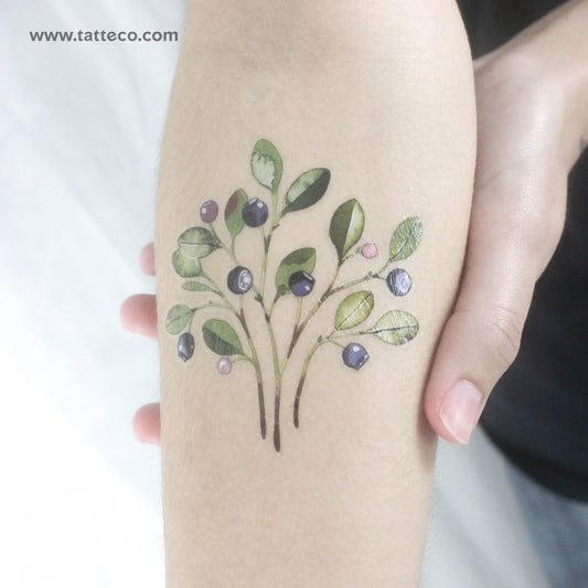 Tatuaje temporal de arándanos de Ann Lilya (juego de 3)