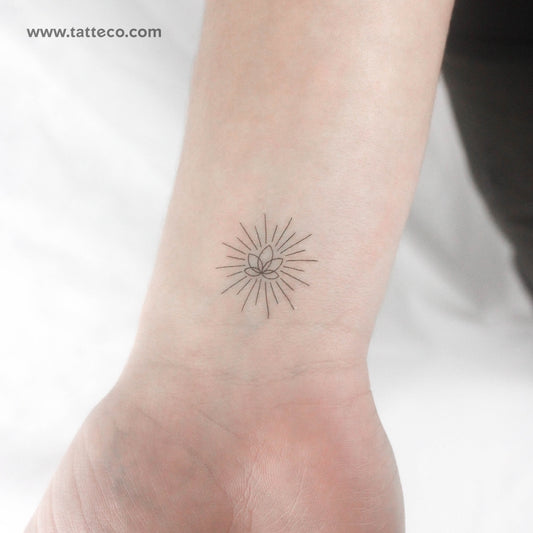 Tatuaje temporal "Loto pequeño y brillante" de Cagri Durmaz (juego de 3)