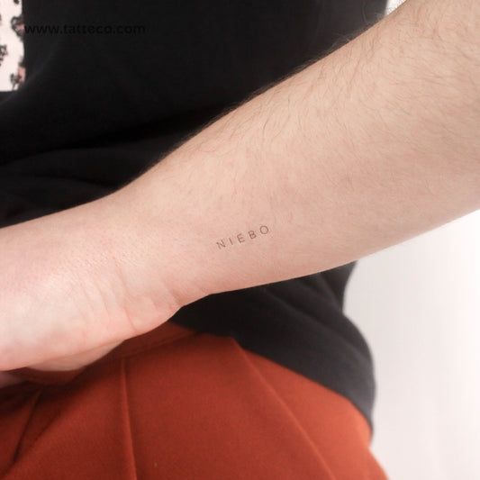 Tatuaje temporal 'Niebo' de Jakenowicz - Juego de 3