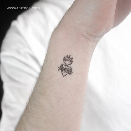 Tatuaje temporal del Casto Corazón de José - Juego de 3