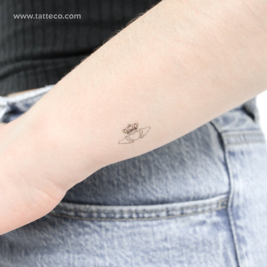 Tatuaje temporal pequeño de Claddagh - Juego de 3