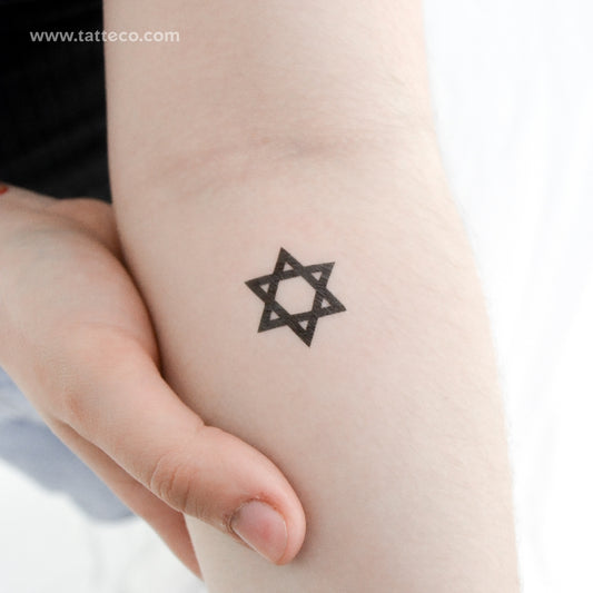 Star Of David Temporary Tattoo - Set of 3
