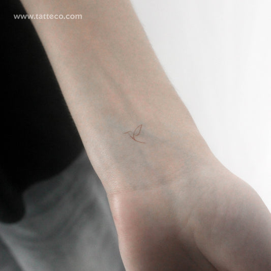 Tiny Red Hummingbird Temporary Tattoo - Set of 3