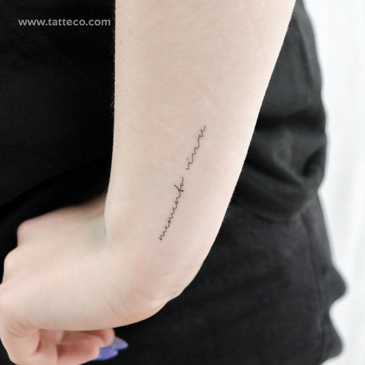 Memento Vivere Temporary Tattoo - Set of 3