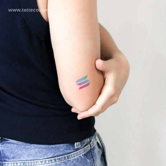 Tatuaje temporal del logotipo de Solana Sol - Juego de 3