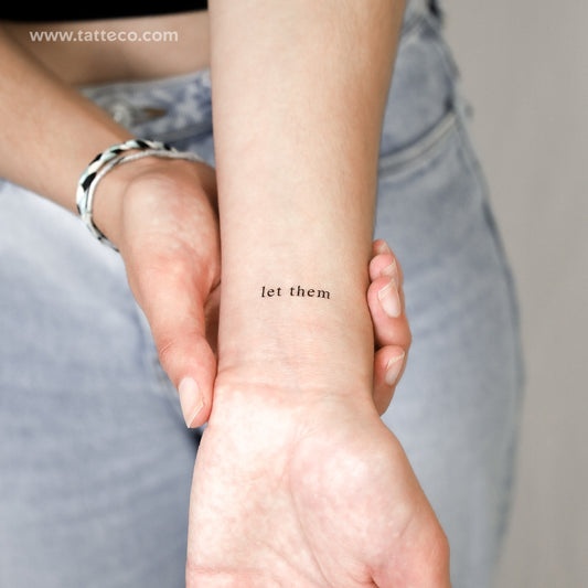 Serif Let Them Temporary Tattoo - Set of 3