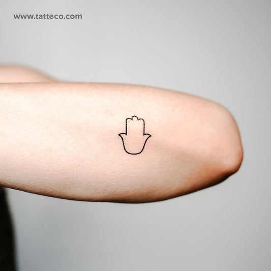 Tatuaje temporal de contorno de Hamsa - Juego de 3