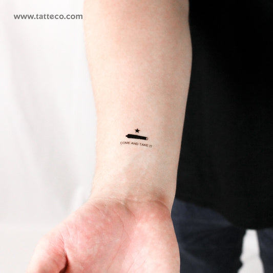 Come And Take It Temporary Tattoo - Set of 3