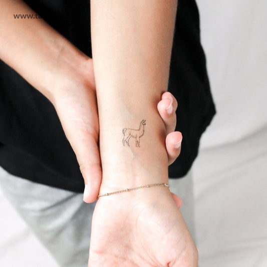 Tatuaje temporal de llama - Juego de 3