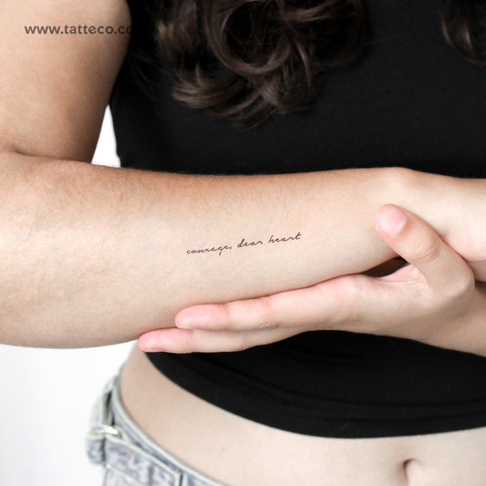Courage, Dear Heart Temporary Tattoo - Set of 3
