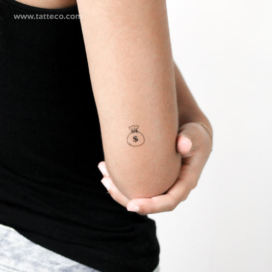 Money Bag Temporary Tattoo - Set of 3