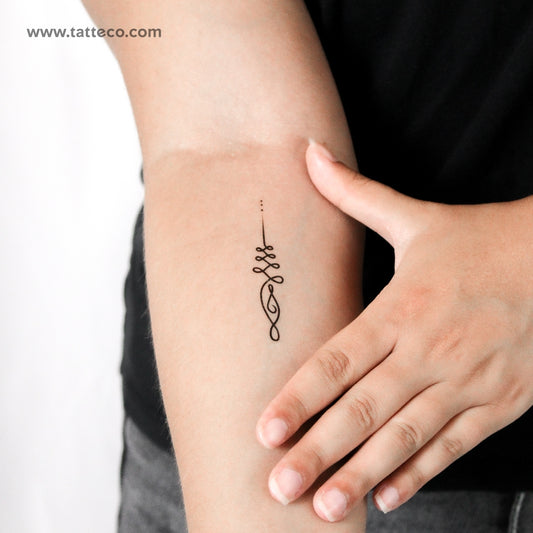 Unalome Temporary Tattoo - Set of 3