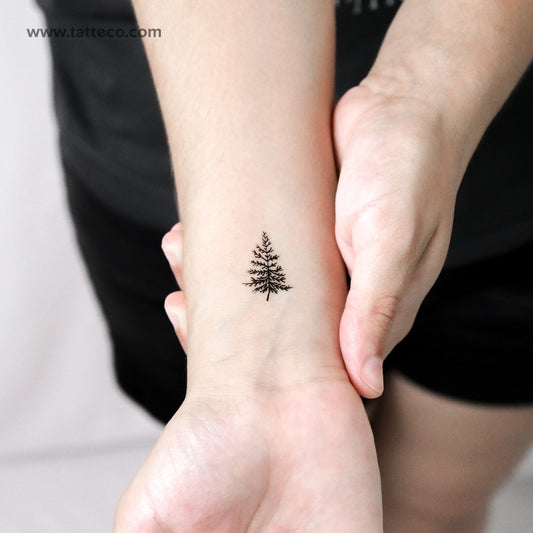 Tatuaje temporal de pino pequeño (juego de 3)