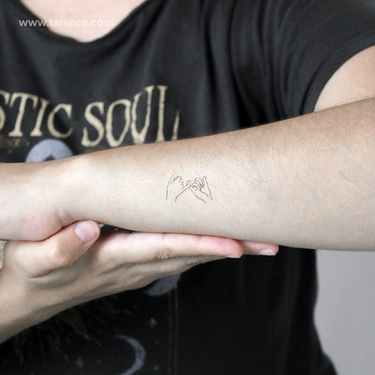 Tatuaje temporal pequeño de Pinky Promise (juego de 3)