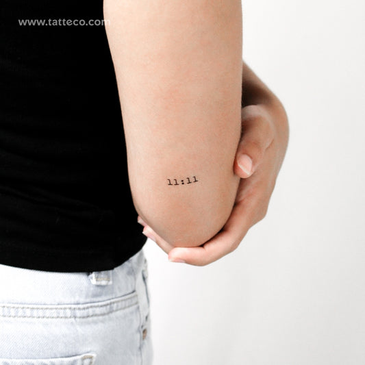 Tatuaje temporal de numerología 11:11 - Juego de 3