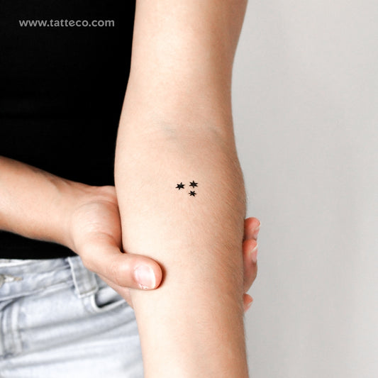 Tatuaje temporal de tres estrellas - Juego de 3