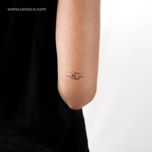 Tatuaje temporal de pata de perro y mano humana en forma de apretón de manos (juego de 3)