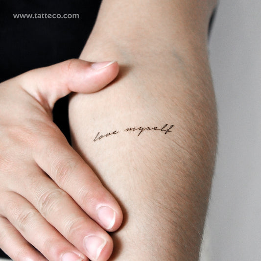 Tatuaje temporal "Love Myself" - Juego de 3
