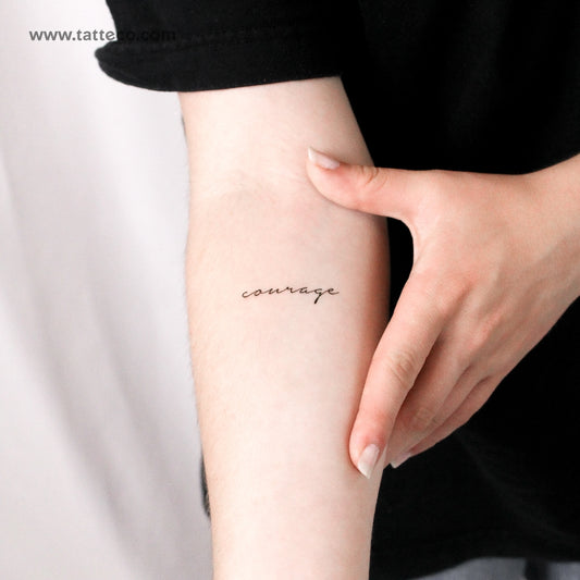 Tatuaje temporal "Valentía" - Juego de 3