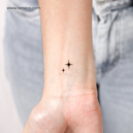 Tatuaje temporal de estrella brillante - Juego de 3