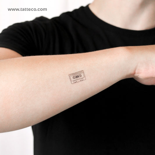 Cassette Temporary Tattoo - Set of 3