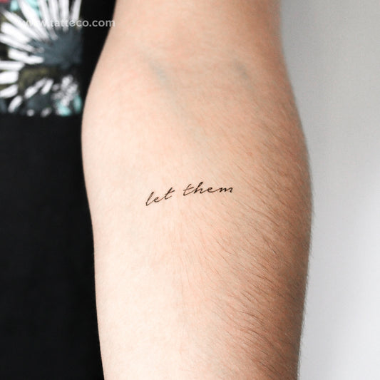 Tatuaje temporal "Let Them" - Juego de 3