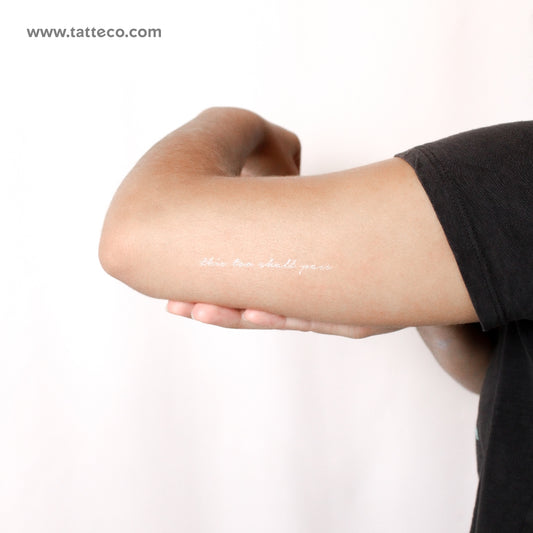 White This Too Shall Pass Temporary Tattoo - Set of 3