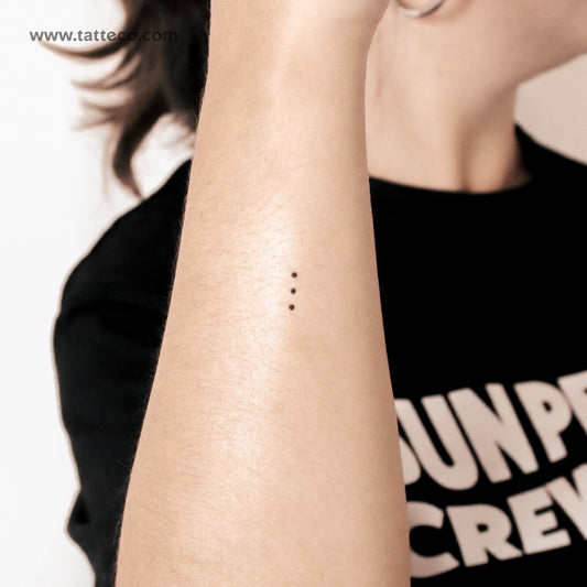 Tatuaje semipermanente de tres pequeños puntos (juego de 2)