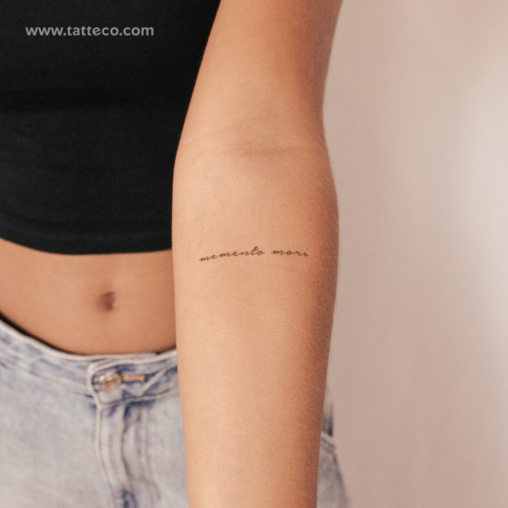 Memento Mori Semi-Permanent Tattoo - Set of 2, image size:1000x1000