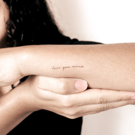 Tatuaje semipermanente "Te amo más" - Juego de 2