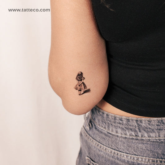 Tatuaje temporal de Alicia en el país de las maravillas (2 semanas) - Set de 2