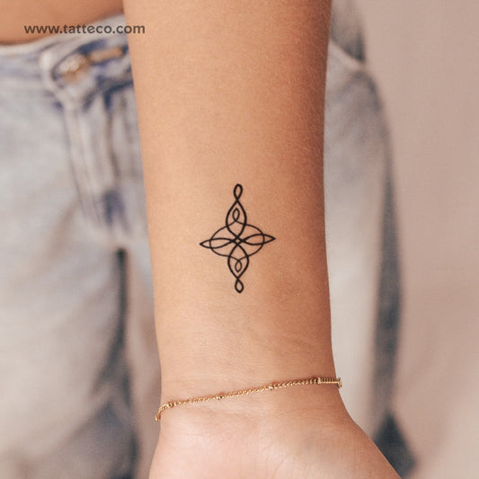 Tatuaje semipermanente de nudo familiar (juego de 2)