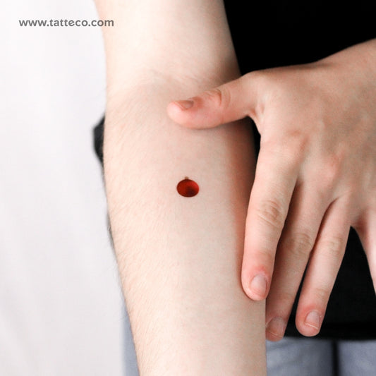 Tatuaje temporal de bola navideña roja (juego de 3)