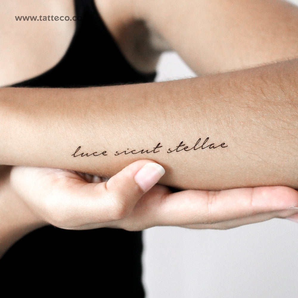 Luce Sicut Stellae Temporary Tattoo