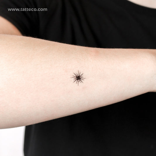 Tatuaje temporal de sol negro - Juego de 3