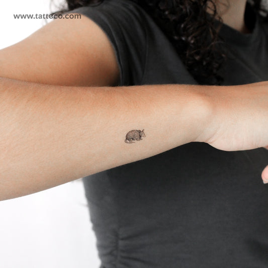 Tatuaje temporal de armadillo - Juego de 3