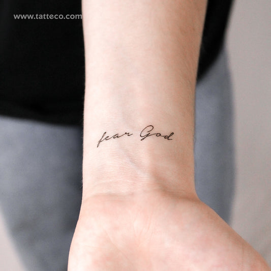 Tatuaje temporal "Teme a Dios" - Juego de 3