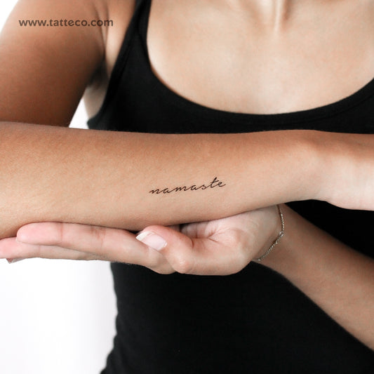 Namaste Temporary Tattoo - Set of 3