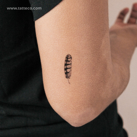 Tatuaje semipermanente de pluma pequeña (juego de 2)