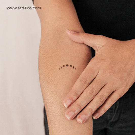 Tatuaje semipermanente de fases lunares (juego de 2)