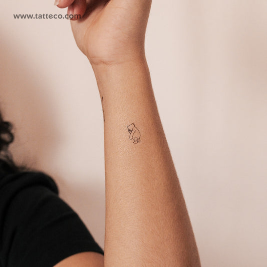 Tiny Pooh Semi-Permanent Tattoo - Set of 2