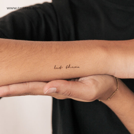 Tatuaje semipermanente pequeño "Let Them" - Juego de 2