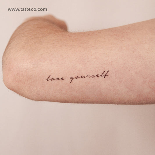 Tatuaje de dos semanas "Ámate a ti mismo" - Juego de 2