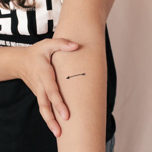 Tatuaje semipermanente de flecha - Juego de 2