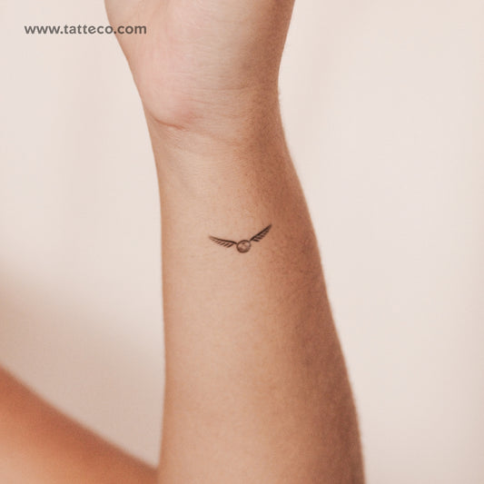 Tatuaje semipermanente de Snitch Dorada - Juego de 2