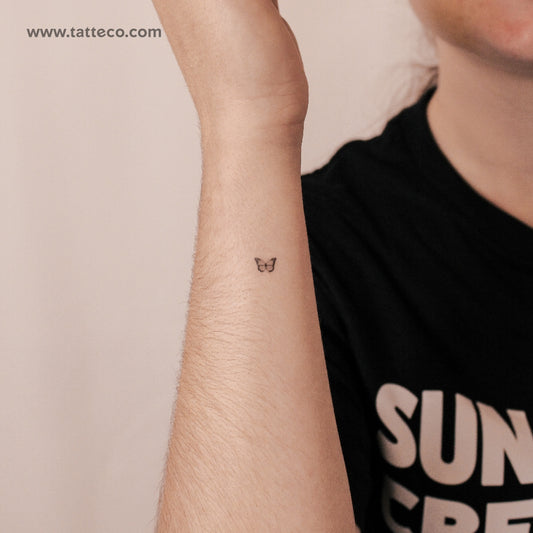 Tatuaje semipermanente de mariposa tigre diminuta (juego de 2)