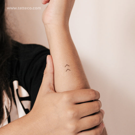 Tatuaje semipermanente de flecha minimalista de Hailey (juego de 2)