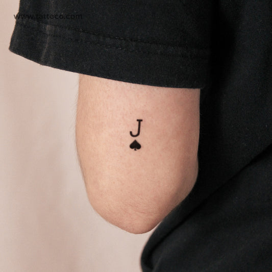 Jack Of Spades Semi-Permanent Tattoo - Set of 2