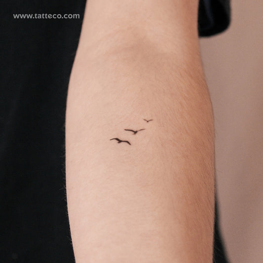 Three Birds Semi-Permanent Tattoo - Set of 2
